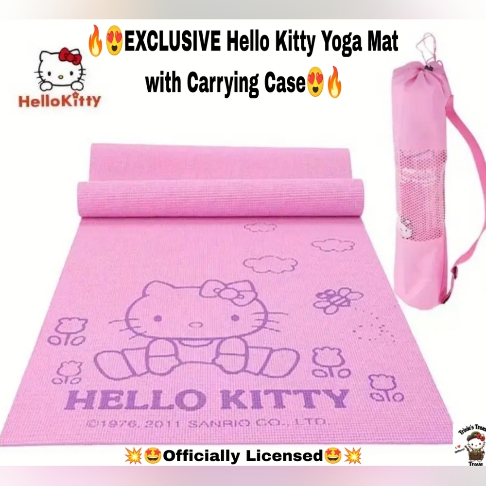 EXCLUSIVE - Hello Kitty Pink Yoga Mat with Carrying Case